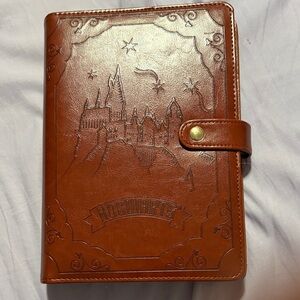 Hogwarts Embossed Brown Leatherette Journal